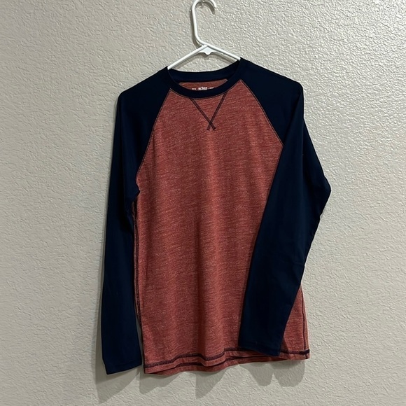 Urban Pipeline Men’s Baseball Tee Size Small Red Navy Blue long sleeve - Picture 1 of 6